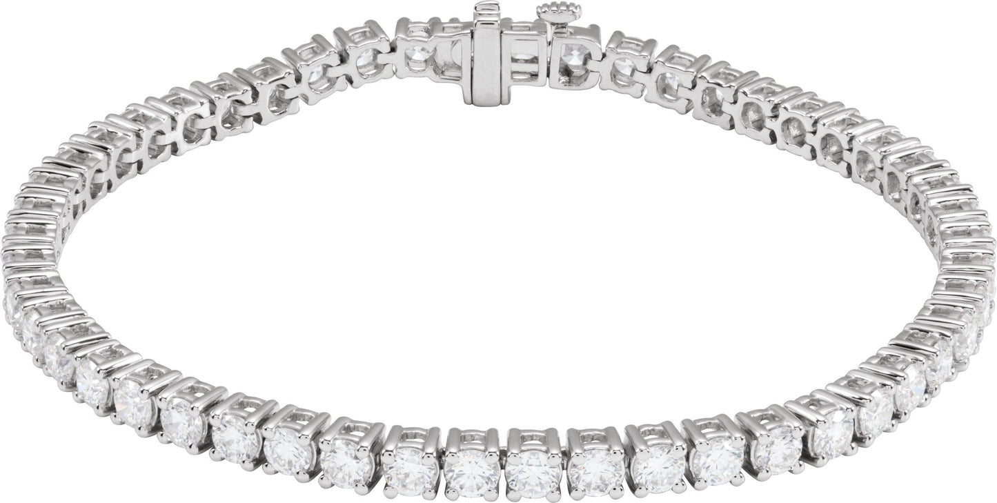 6 Ctw Lab-Grown Diamond Line Bracelet