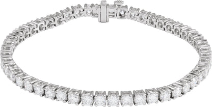 6 Ctw Lab-Grown Diamond Line Bracelet