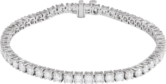 6 Ctw Lab-Grown Diamond Line Bracelet
