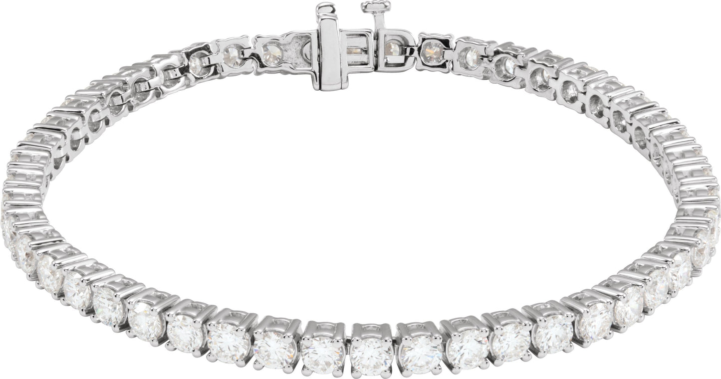 7 Ctw Lab-Grown Diamond Line Bracelet