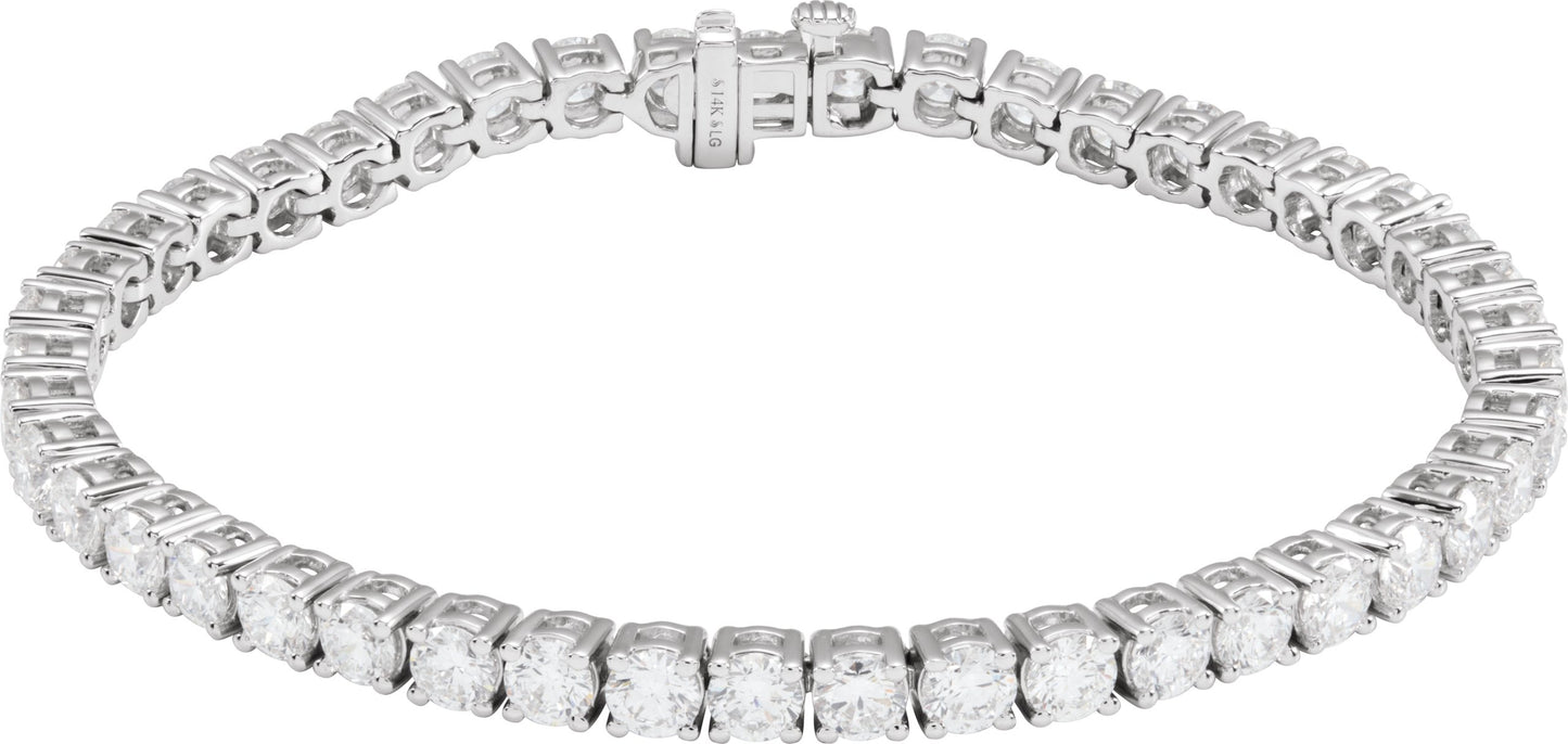 9 Ctw Lab-Grown Diamond Line Bracelet