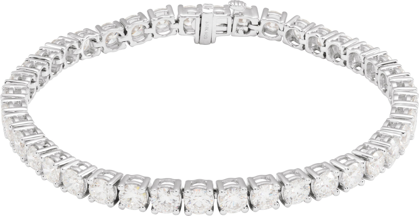 10 Ctw Lab-Grown Diamond Line Bracelet