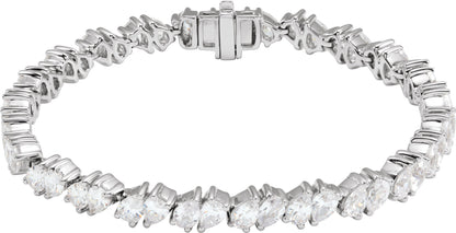 9 1/2 Ctw Pear Lab-Grown Diamond Line Bracelet