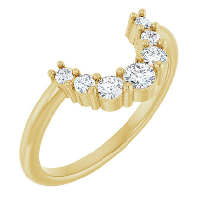 1/3 Ctw Lab-Grown Diamond Contour Band