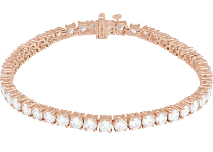 8 Ctw Lab-Grown Diamond Line Bracelet - Rose Gold - Lab Grown Diamond