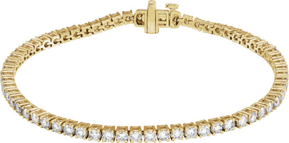 4 Ctw Lab-Grown Diamond Line Bracelet - Lab Grown Diamond