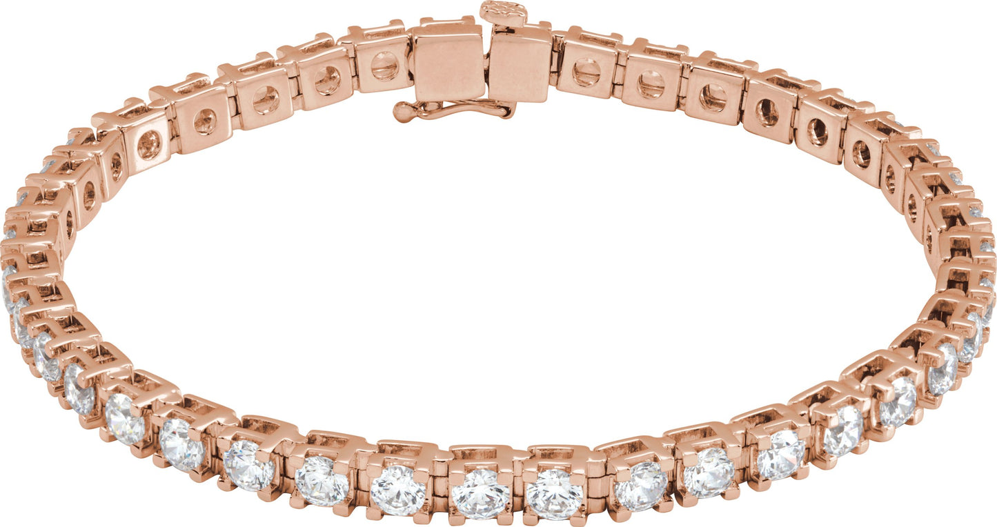 6 Ctw Lab-Grown Diamond Line Bracelet