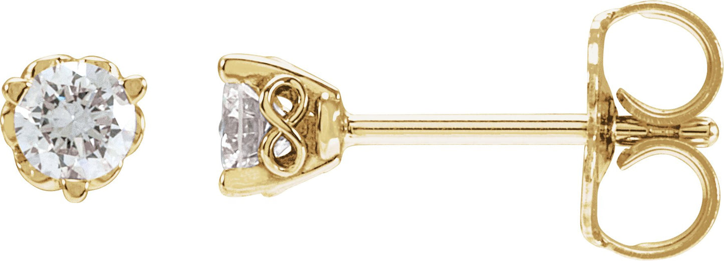 1/5 Ctw Lab-Grown Diamond Infinity-Inspired Earrings - Lab Grown Diamond