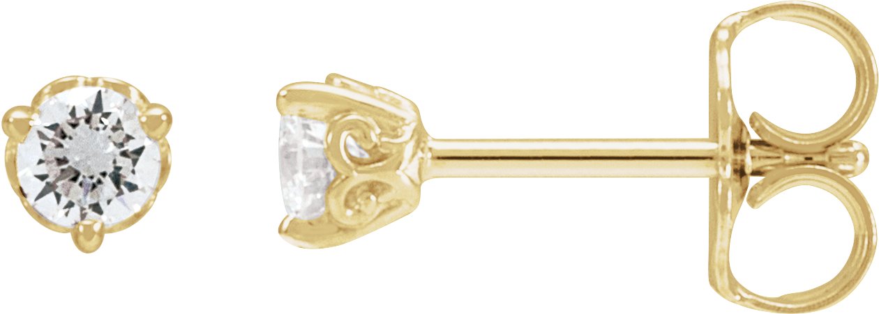 1/5 Ctw Lab-Grown Diamond 3-Prong Scroll Earrings