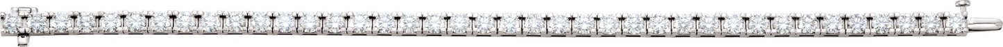 9 Ctw Lab Grown Diamond Line Bracelet - Yellow Gold - Lab Grown Diamond