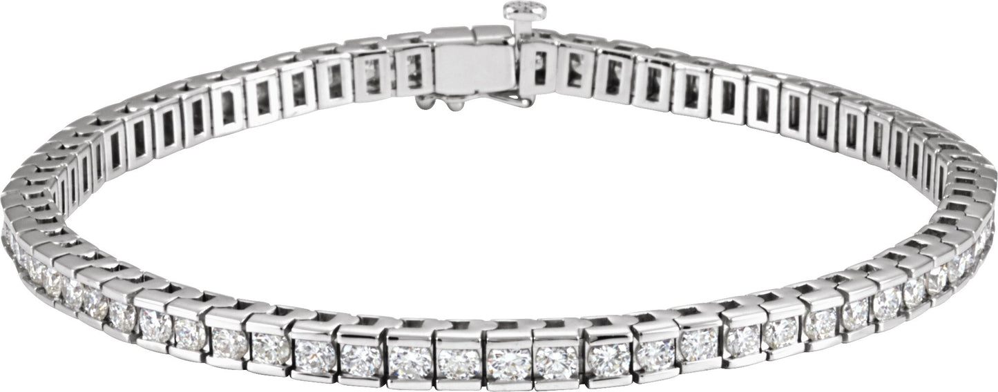 4 Ctw Lab Grown Diamond Bracelet - Rose Gold - Lab Grown Diamond
