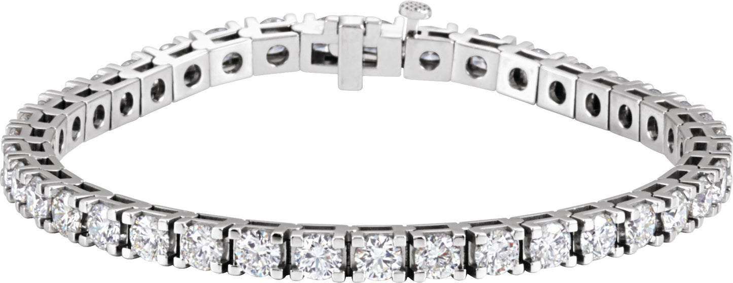 9 Ctw Lab Grown Diamond Line Bracelet - Rose Gold - Lab Grown Diamond