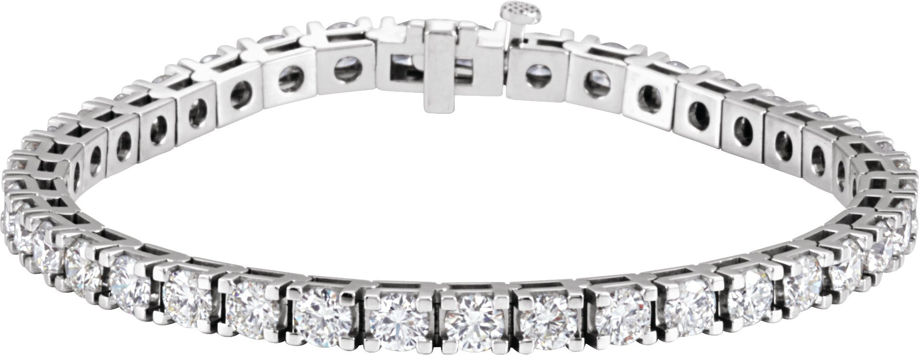 9 Ctw Lab Grown Diamond Line Bracelet - Rose Gold - Lab Grown Diamond