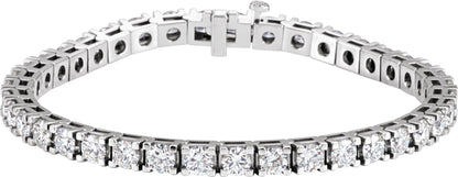 9 Ctw Lab Grown Diamond Line Bracelet - Rose Gold - Lab Grown Diamond