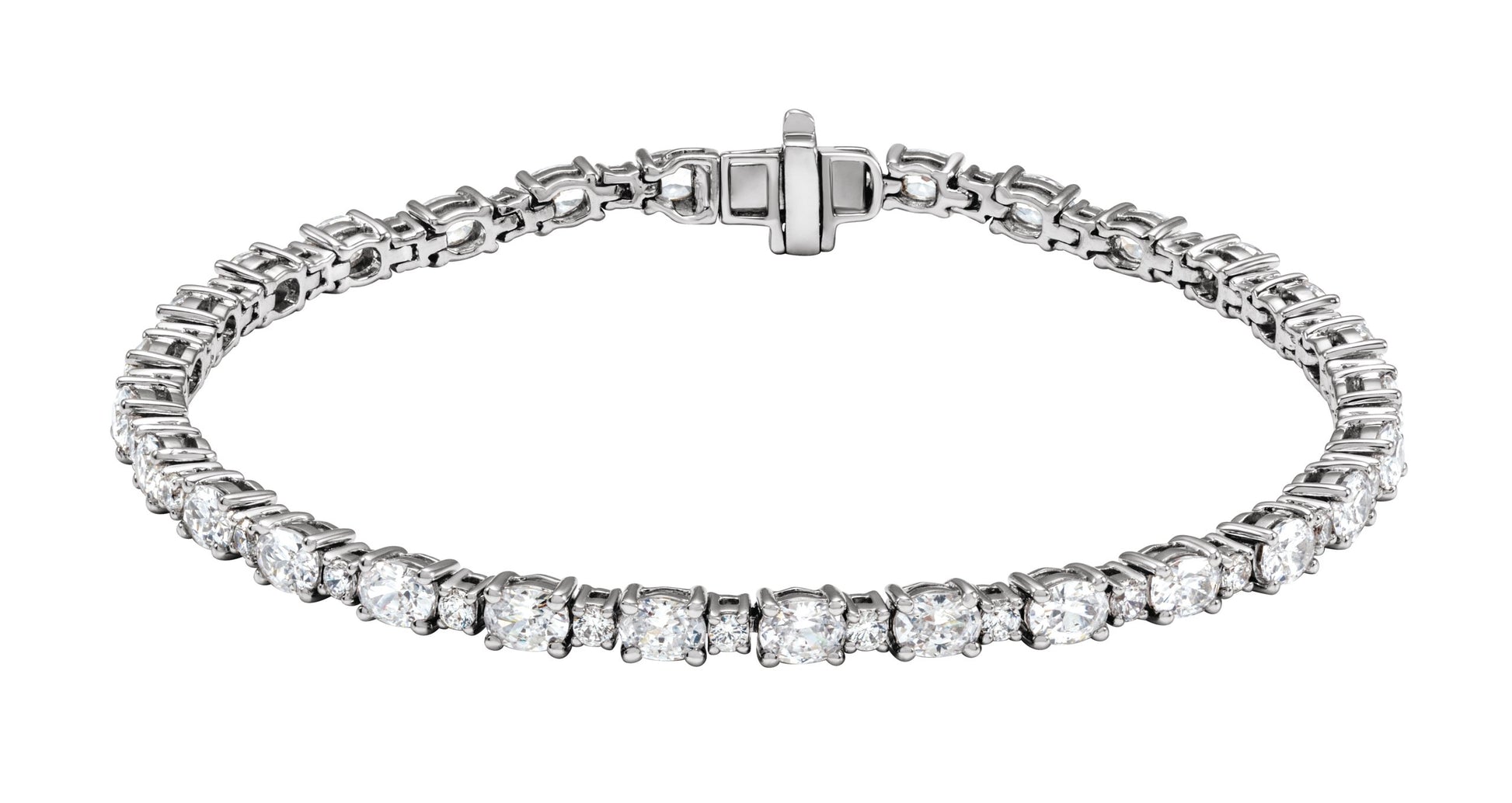 5 1/2 Ctw Oval Lab-Grown Diamond Line Bracelet