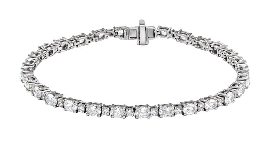 5 1/2 Ctw Oval Lab-Grown Diamond Line Bracelet