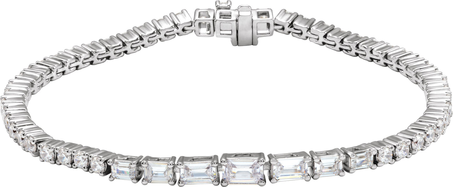 4 5/8 Ctw Emerald Lab-Grown Diamond Line Bracelet