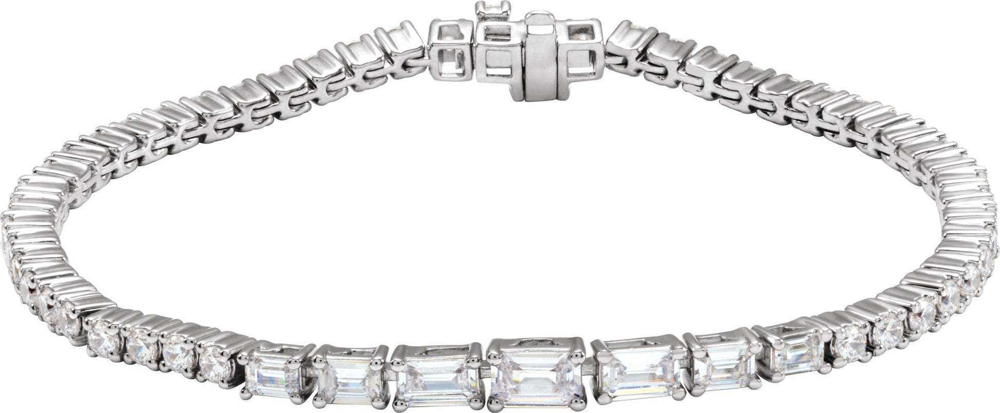 4 5/8 Ctw Emerald Lab-Grown Diamond Line Bracelet