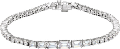 4 5/8 Ctw Emerald Lab-Grown Diamond Line Bracelet