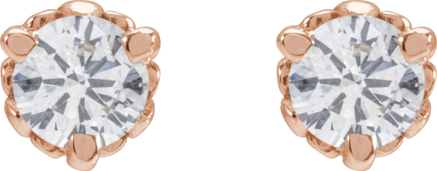 1/3 Ctw Lab-Grown Diamond Infinity-Inspired Earrings - Yellow Gold - Lab Grown Diamond