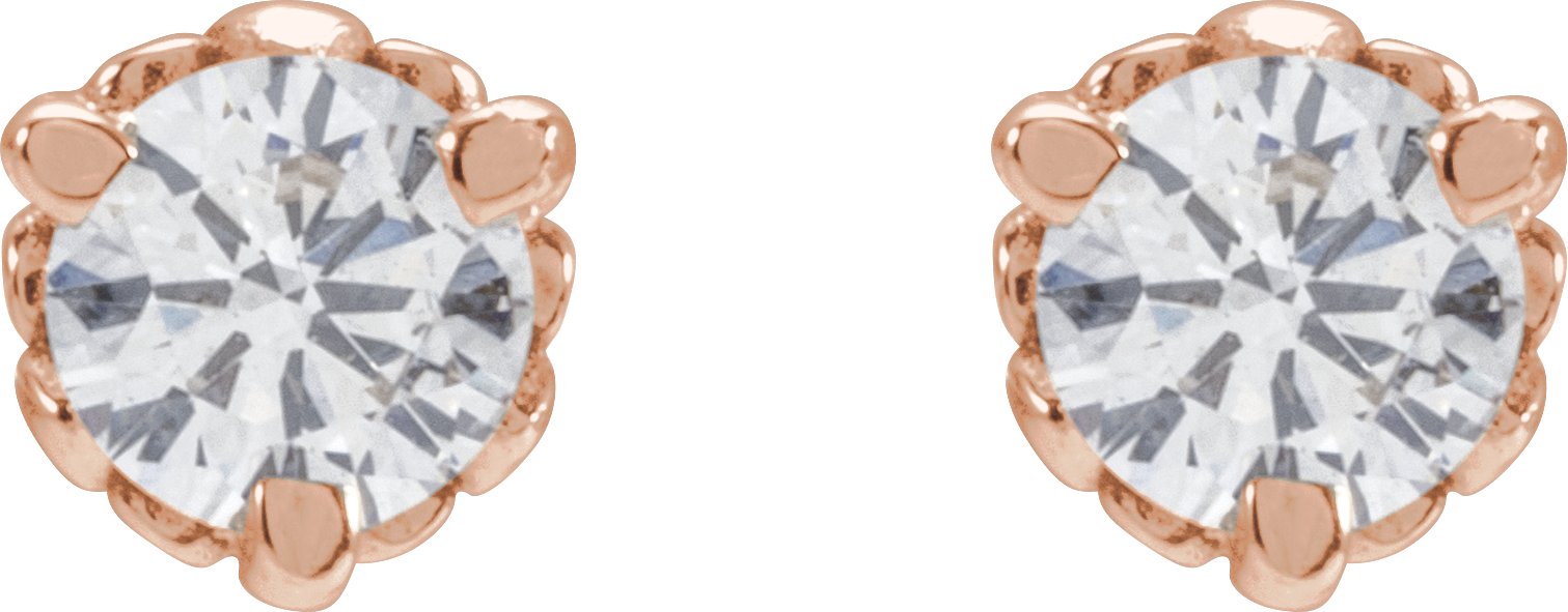 1/3 Ctw Lab-Grown Diamond Infinity-Inspired Earrings - Yellow Gold - Lab Grown Diamond