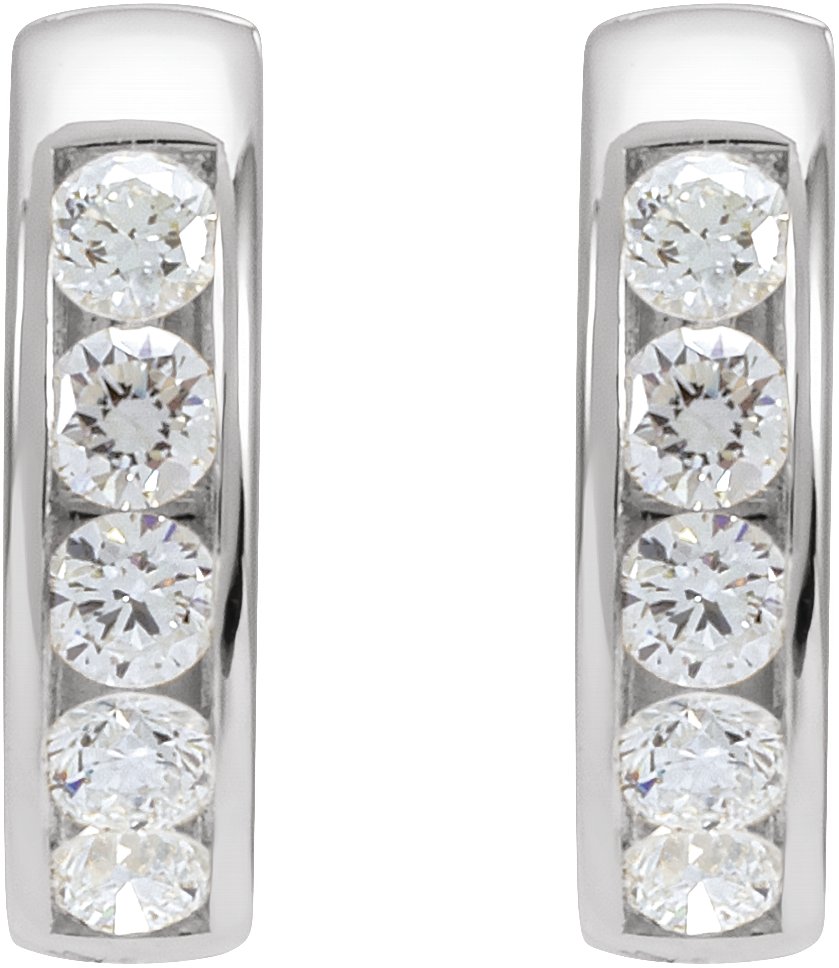 1/3 Ctw Lab Grown Diamond Hinged Hoop Earrings - Yellow Gold - Lab Grown Diamond