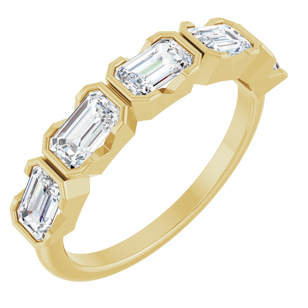 1 1/2 Ctw Emerald Lab-Grown Diamond Anniversary Band