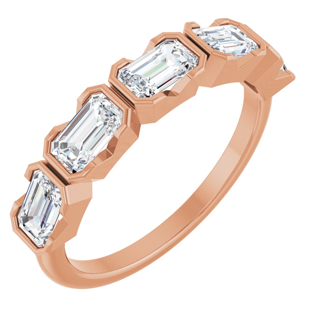 1 1/2 Ctw Emerald Lab-Grown Diamond Anniversary Band