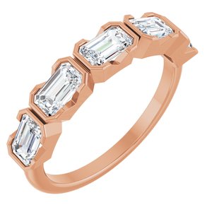 1 1/2 Ctw Emerald Lab-Grown Diamond Anniversary Band
