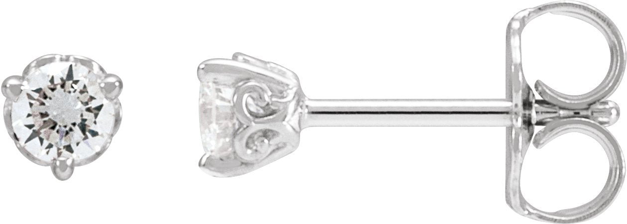 1/5 Ctw Lab-Grown Diamond 3-Prong Scroll Earrings