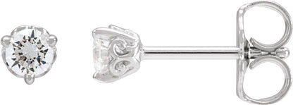 1/5 Ctw Lab-Grown Diamond 3-Prong Scroll Earrings