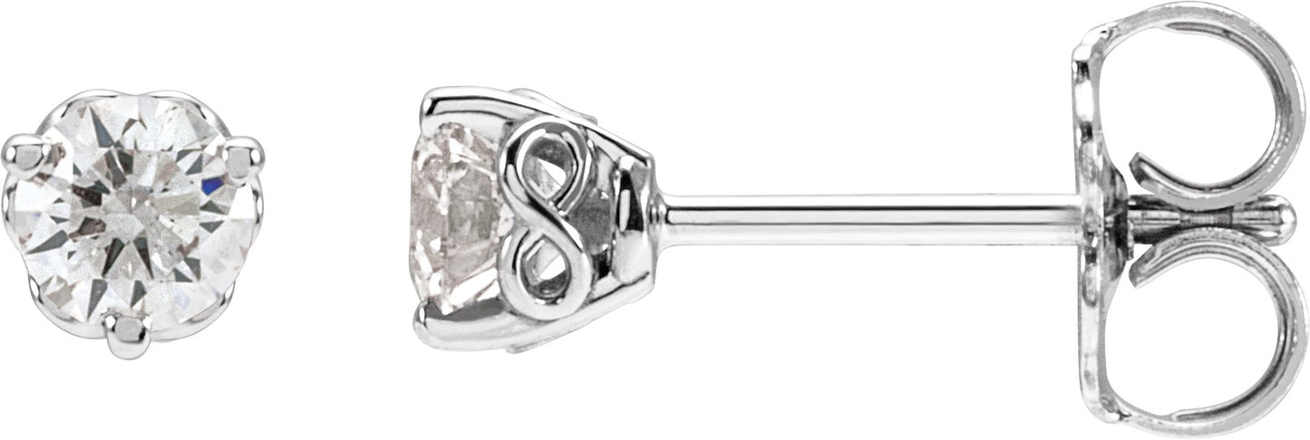 1/3 Ctw Lab-Grown Diamond Infinity-Inspired Earrings