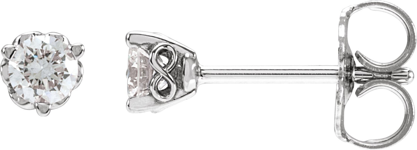 1/5 Ctw Lab-Grown Diamond Infinity-Inspired Earrings