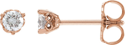 1/5 Ctw Lab-Grown Diamond Infinity-Inspired Earrings - Rose Gold - Lab Grown Diamond
