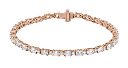 5 1/2 Ctw Oval Lab-Grown Diamond Line Bracelet - Rose Gold - Lab Grown Diamond