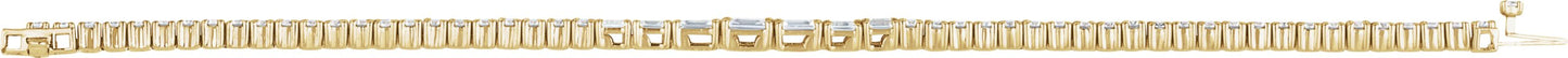 4 5/8 Ctw Emerald Lab-Grown Diamond Line Bracelet - Lab Grown Diamond