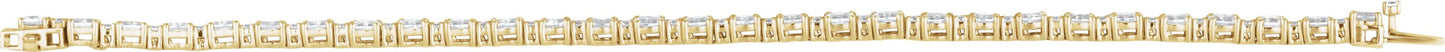 5 1/2 Ctw Oval Lab-Grown Diamond Line Bracelet - Lab Grown Diamond