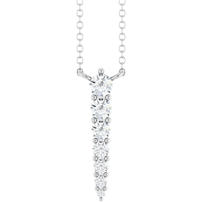 1/4 Ctw Lab-Grown Diamond Graduated Bar Necklace