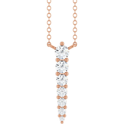 1/4 Ctw Lab-Grown Diamond Graduated Bar Necklace