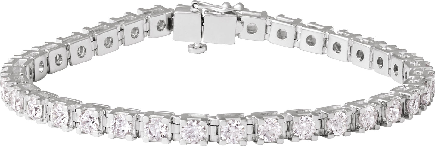 7 Ctw Lab-Grown Diamond Line Bracelet