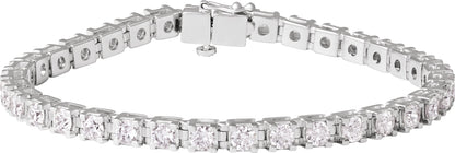 7 Ctw Lab-Grown Diamond Line Bracelet