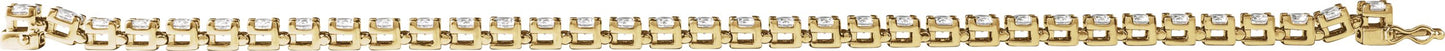 10 1/2 Ctw Emerald Lab-Grown Diamond Line Bracelet - Lab Grown Diamond