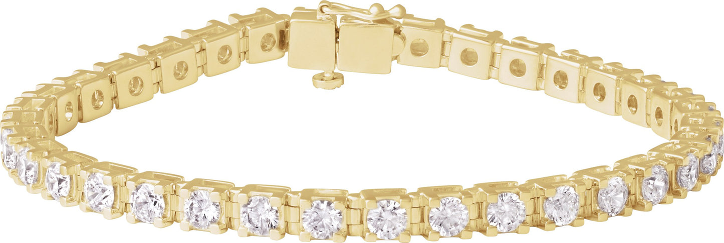 7 Ctw Lab-Grown Diamond Line Bracelet - Lab Grown Diamond