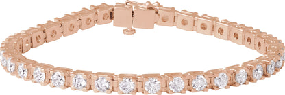 7 Ctw Lab-Grown Diamond Line Bracelet