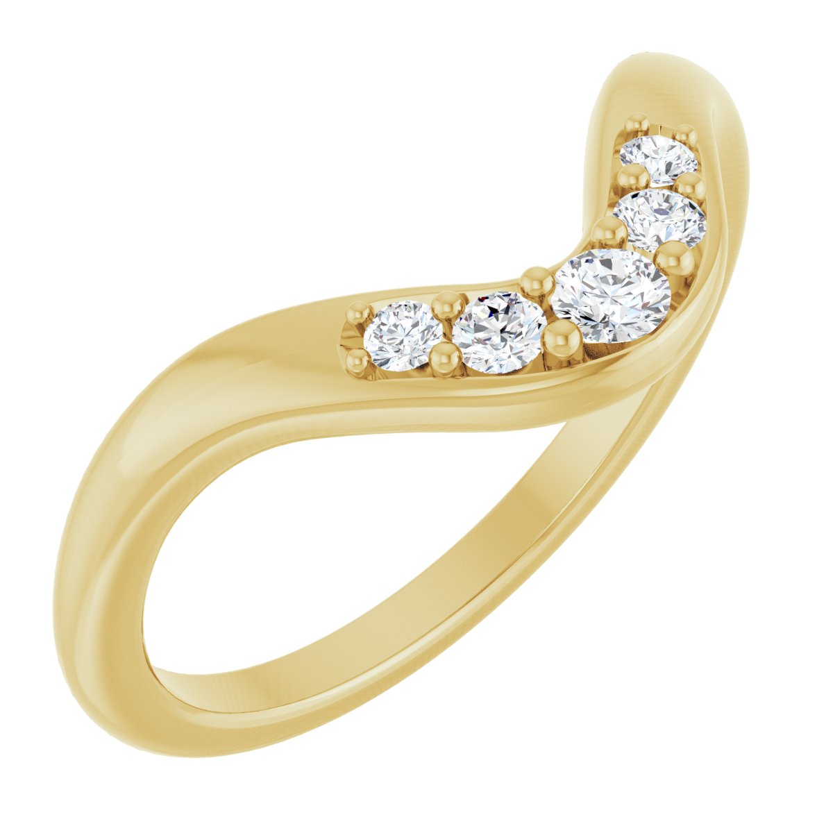 1/6 Ctw Lab-Grown Diamond Contour Band