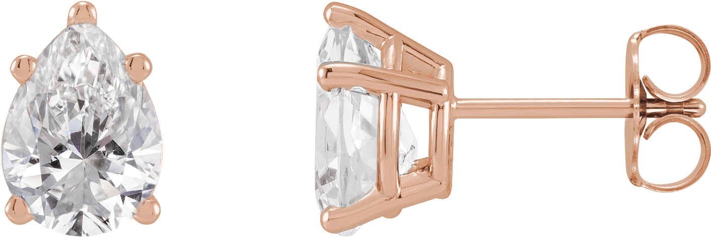 5/8 Ctw Lab Grown Diamond Tapered Basket Earrings