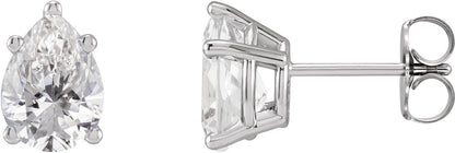 1 1/3 Ctw Lab Grown Diamond Tapered Basket Earrings
