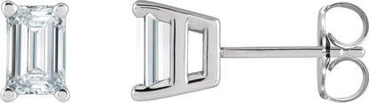 5/8 Ctw Lab Grown Diamond Solitaire 4-Prong Earrings