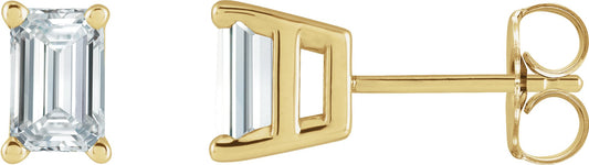 5/8 Ctw Lab Grown Diamond Solitaire 4-Prong Earrings - Lab Grown Diamond