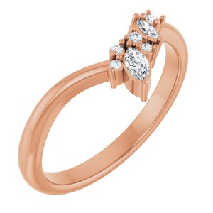 1/8 Ctw Marquise Lab-Grown Diamond Contour Band
